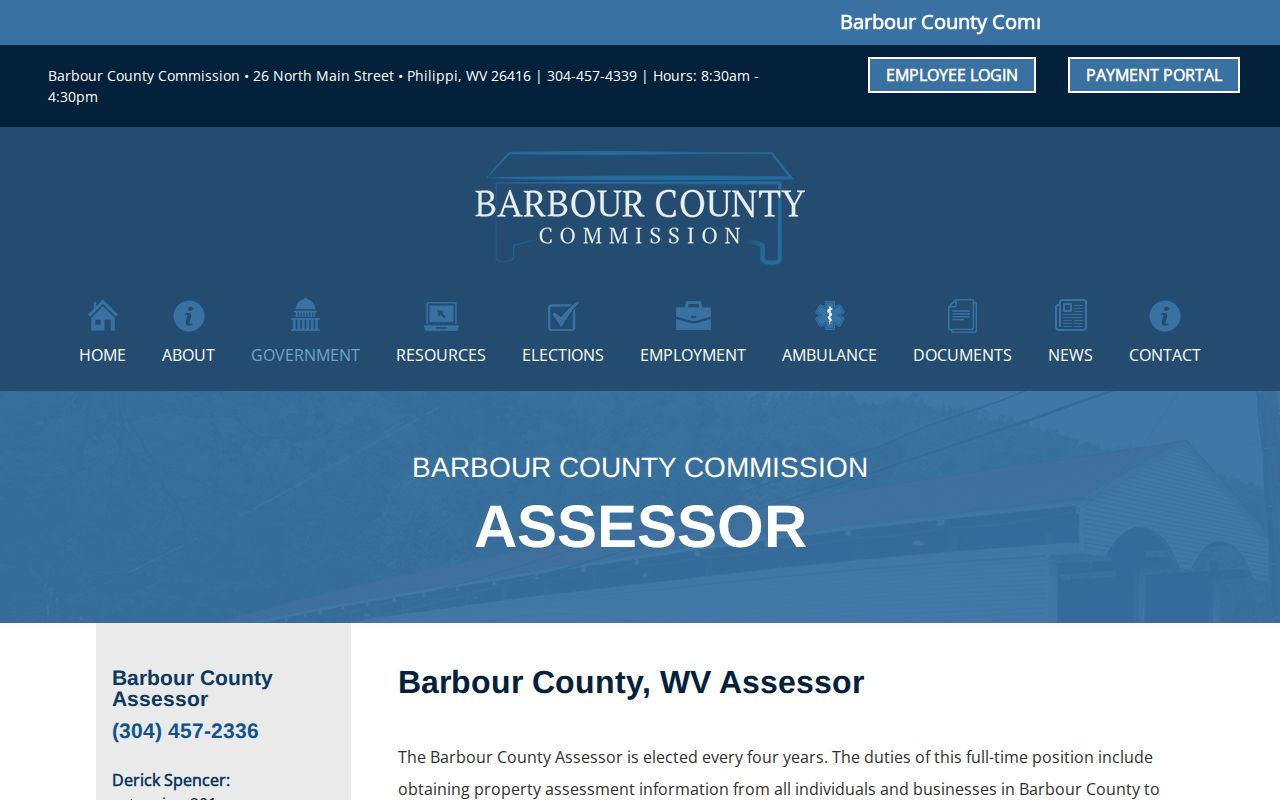Barbour County property records assessor page showing annual value rules